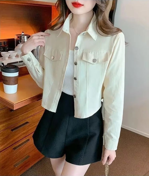 SPRING AUTUMN SHORT CASUAL SHIRT VERSANTILE UACKET CODE: KAR3730