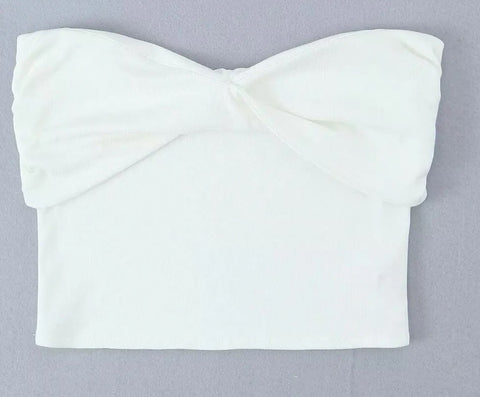 New Sexy Twisted Strapless Crop Top CODE: KAR3943