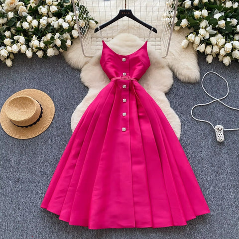 New V Neck Sleeveless Elegant Splice Long Dress CODE: KAR4066