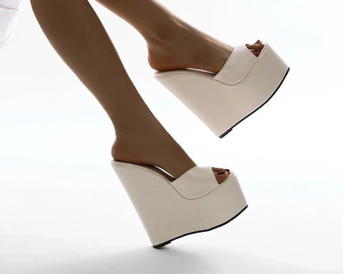 New Fashion Peep Toe Wedges Heel Outside Platform Sandal CODE: KAR4091