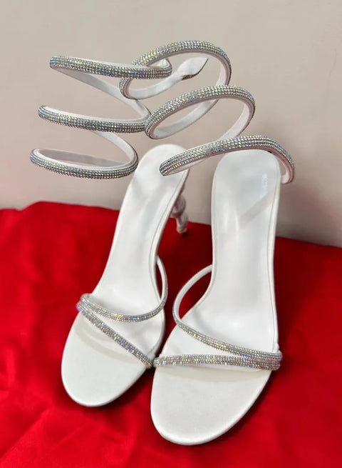 New Fashion style Luxury Crystal Snake Coiled Rhinestone Stiletto Heels CODE: KAR4092