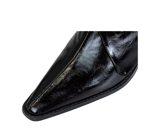 New Pointed Thick Heel Mid-tube Boots CODE: KAR4168