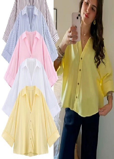 New Fashion Long Casual Loose Versatile Design Sensation Niche Shirt CODE: KAR4376