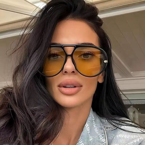 New Fashion Oversized Pilot Gradient Sunglasses CODE: KAR4388