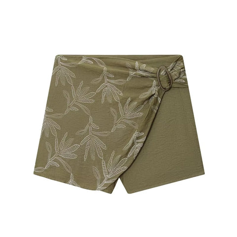 New Fashion Short Sleeve Embroidered Shirt And Shorts Set CODE: KAR4417