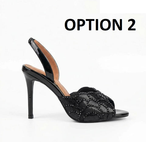 New Summer Sequined Slim High-heeled Sandals CODE: KAR4655