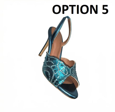 New Summer Sequined Slim High-heeled Sandals CODE: KAR4655