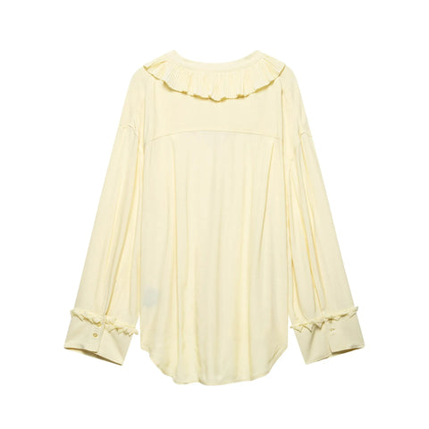 New Tiered Lace-Up Design Pleated Long Skirt Zipper Closure CODE: KAR4869