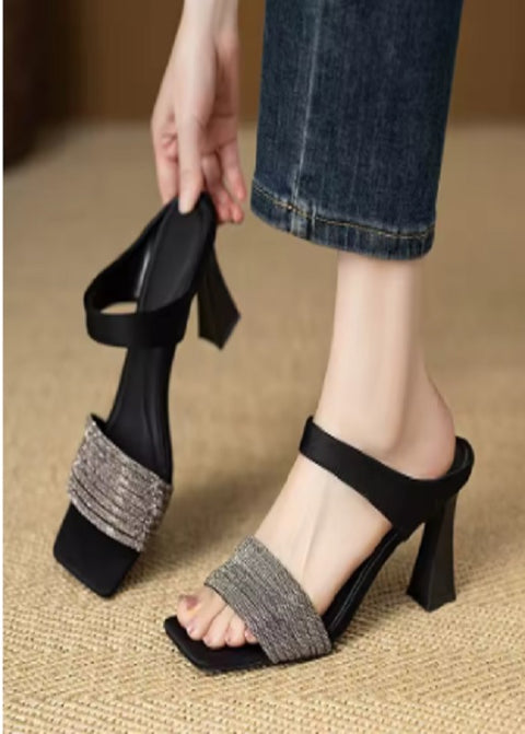New summer square-toe versatile high-heeled shoes sandals CODE: KAR5121