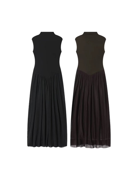new chic French elegant back zip sleeveless vest dress CODE: KAR5276