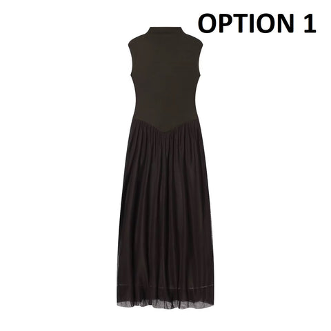 new chic French elegant back zip sleeveless vest dress CODE: KAR5276