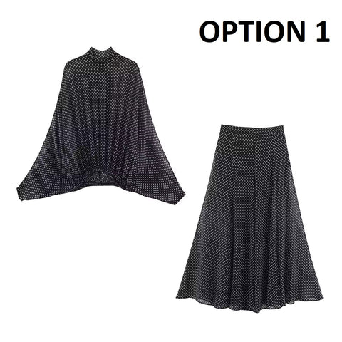 New Polka Dot  Skirt Set CODE: KAR5278