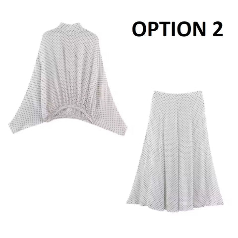 New Polka Dot  Skirt Set CODE: KAR5278