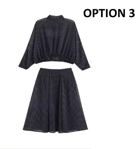 New Polka Dot  Skirt Set CODE: KAR5278