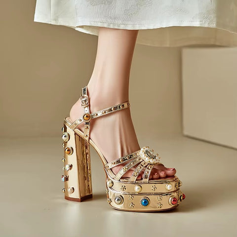 New Style Rhinestone Super High Heels CODE: KAR5280