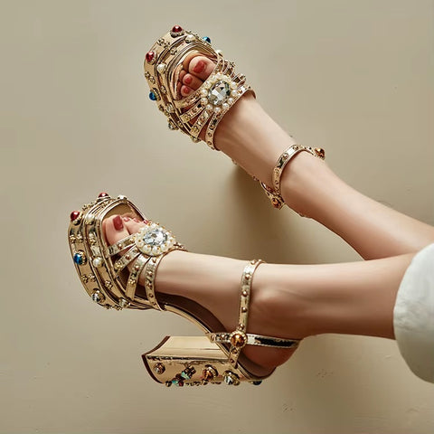 New Style Rhinestone Super High Heels CODE: KAR5280