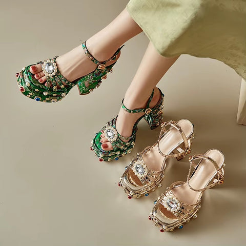 New Style Rhinestone Super High Heels CODE: KAR5280