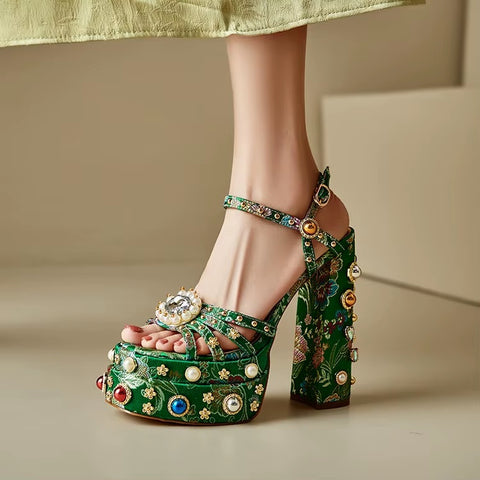 New Style Rhinestone Super High Heels CODE: KAR5280