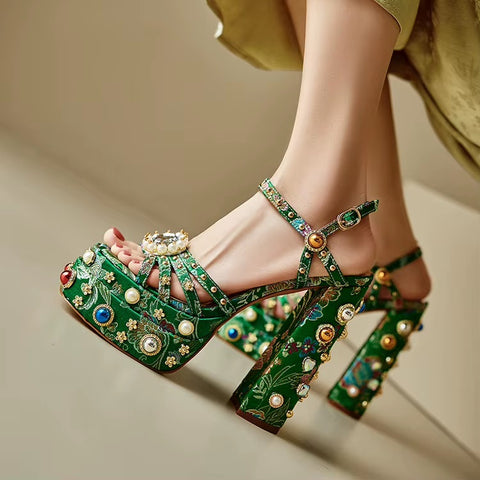 New Style Rhinestone Super High Heels CODE: KAR5280