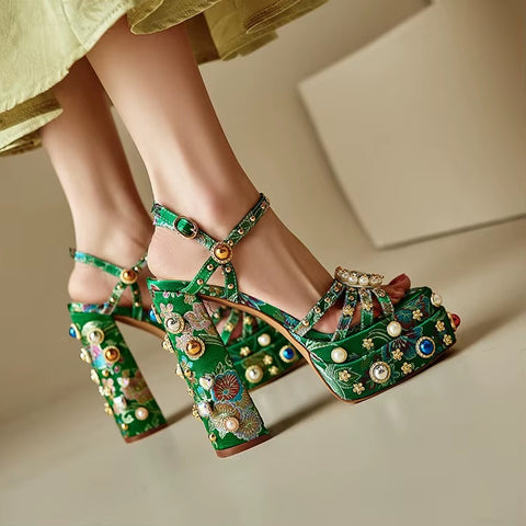 New Style Rhinestone Super High Heels CODE: KAR5280