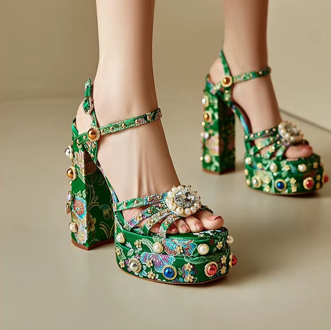 New Style Rhinestone Super High Heels CODE: KAR5280
