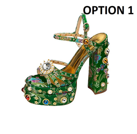 New Style Rhinestone Super High Heels CODE: KAR5280