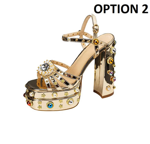 New Style Rhinestone Super High Heels CODE: KAR5280