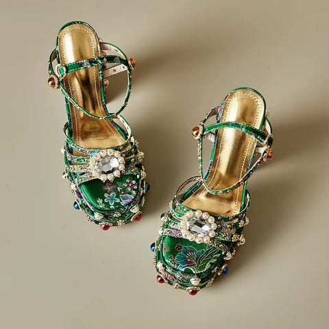 New Style Rhinestone Super High Heels CODE: KAR5280
