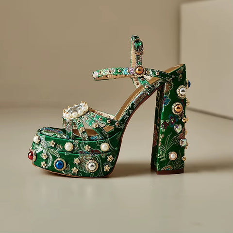 New Style Rhinestone Super High Heels CODE: KAR5280