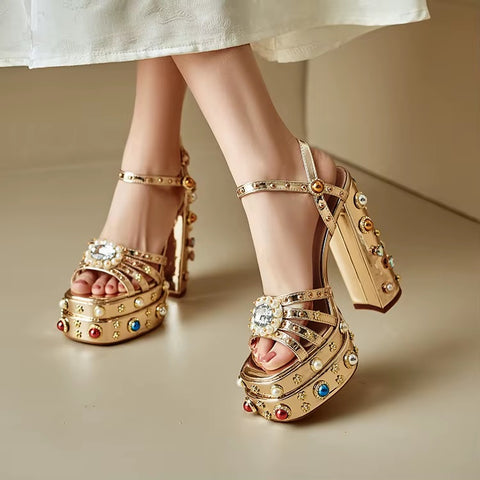 New Style Rhinestone Super High Heels CODE: KAR5280