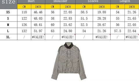 New Single Breasted Plaid Pilot Jacket+Side Zipper Splicing Pleated Skirt Suit Set CODE: KAR5318