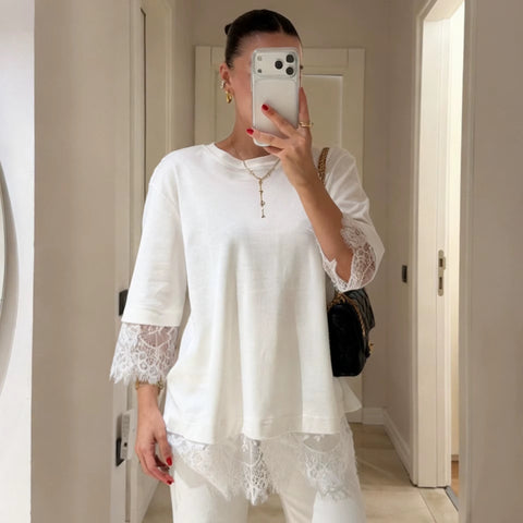 Summer O-Neck Short Sleeve Loose Solid Pullover Top CODE: KAR5350