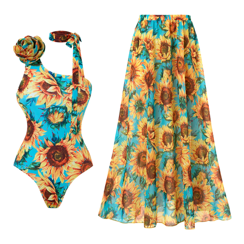 New Sexy Printed Diamond Brazilian Skirt Bathing Suit CODE: KAR3740