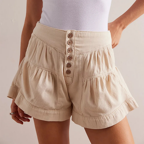New High Waisted Stretchy Buttoned Shorts CODE: KAR3870