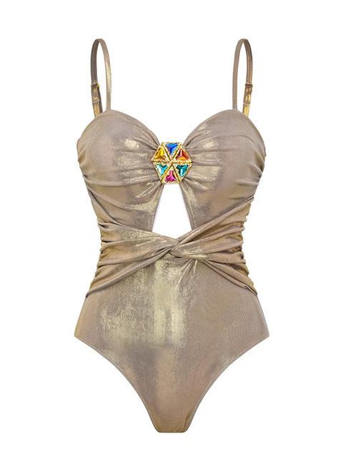 New Shine One Piece Swimsuit And Skirt CODE: KAR3880