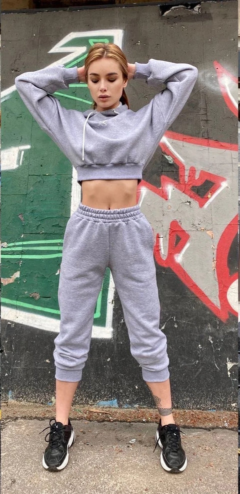 Sweatshirts And Long Pant Fashion Two Piece Sets CODE: KAR884