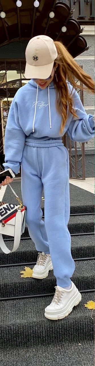 Sweatshirts And Long Pant Fashion Two Piece Sets CODE: KAR884