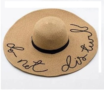 Sequins Letter Straw Hat CODE: mon1142
