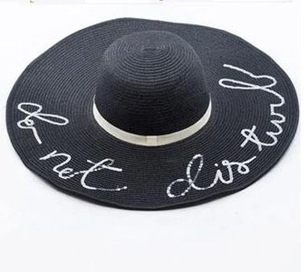 Sequins Letter Straw Hat CODE: mon1142