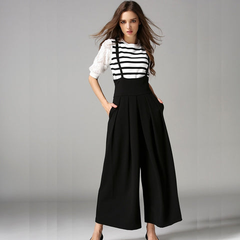 long string high waist strap wide leg pants CODE: mon1318