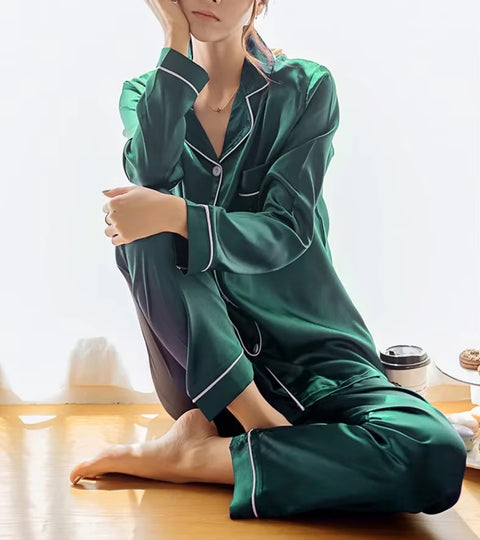 Sexy Ice Silk  night suit set CODE: mon1347
