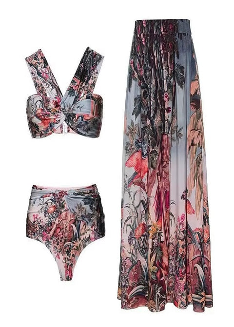 printed swimsuit three-piece set beach swimsuit CODE: READY1461