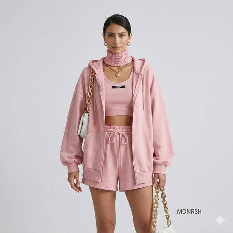 New Casual Sweatshirt Shorts Three Pieces Set CODE: READY1484