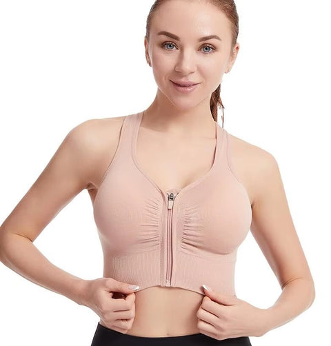 New Front Zipper Push Up Wireless Sports Bras CODE: REDAY1589