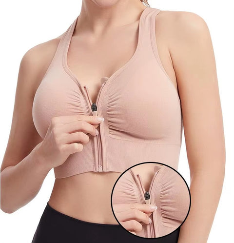 New Front Zipper Push Up Wireless Sports Bras CODE: REDAY1589