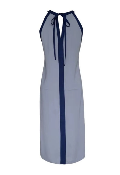 New Patchwork Bandage Daily Spring Style O-neck Sleeveless Midi Dress CODE: READY1592