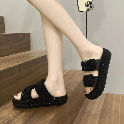 New Slides Heeled Mules Flat Designer Platform Sandal SIZE:35 CODE: READY1600