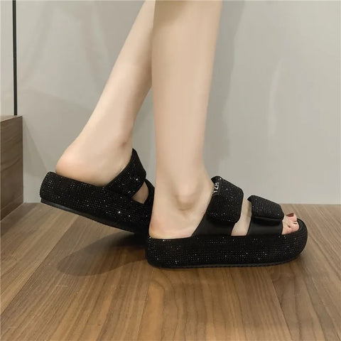 New Slides Heeled Mules Flat Designer Platform Sandal SIZE:35 CODE: READY1600