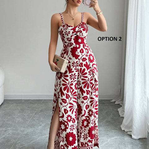New Fashion Backless Flower Print Strap Jumpsuit CODE: READY1627