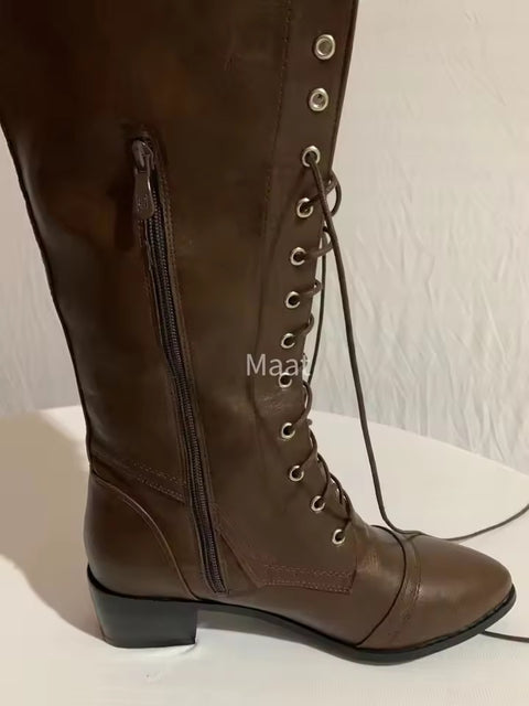 New Boots Flats Shoes Woman Square Heel SIZE: 35 CODE: READY1664